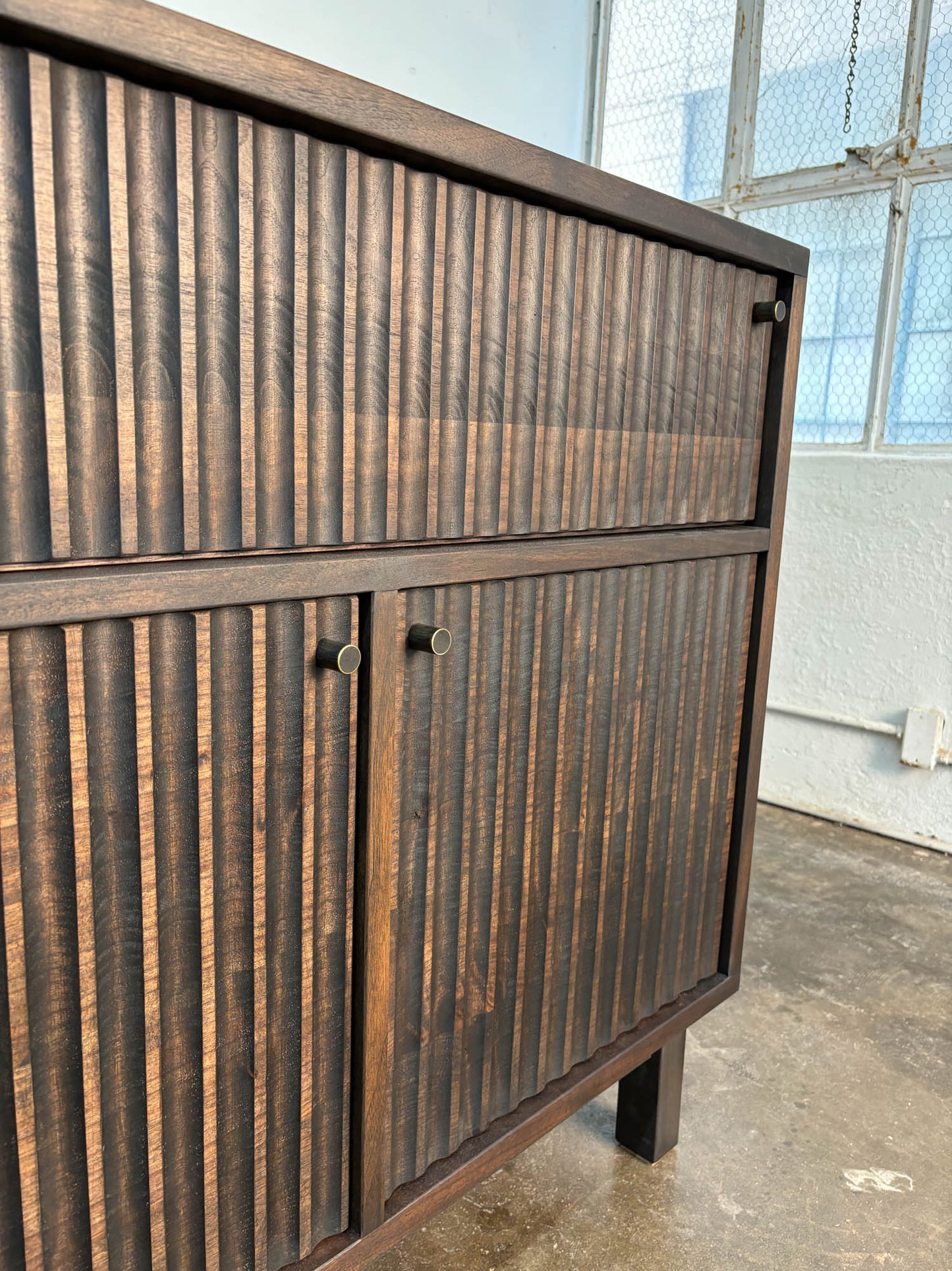 Marisa Fluted Credenza
