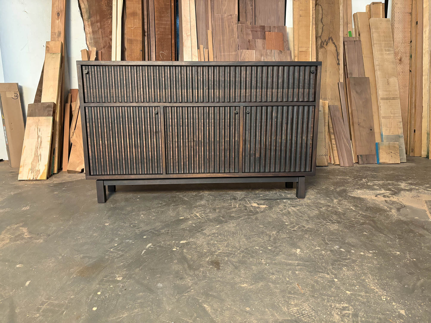 Marisa Fluted Credenza
