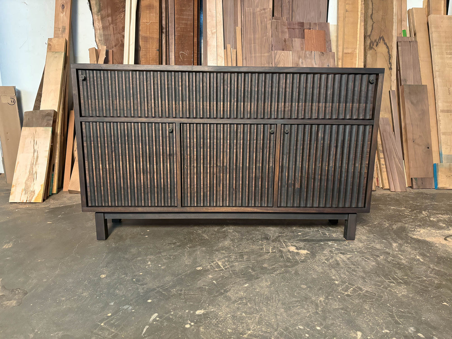 Marisa Fluted Credenza