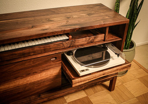 Mars Built Producer Credenza in Walnut