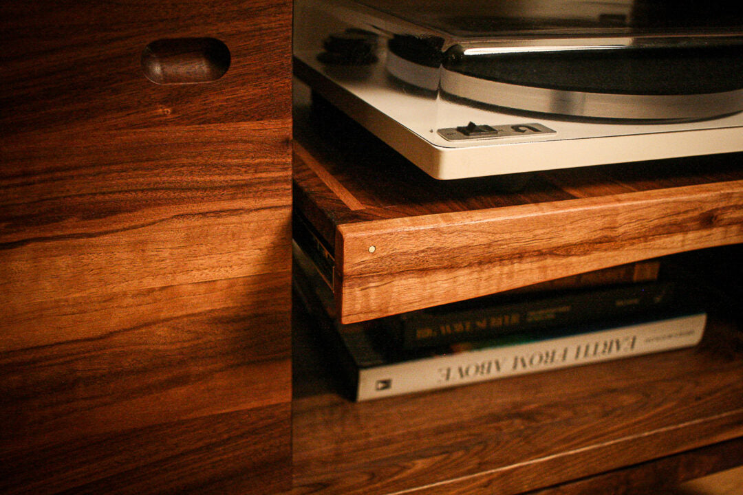 Mars Built Media Producer Credenza in Walnut