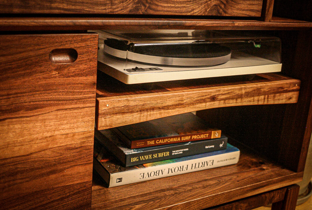 Mars Built Media Producer Credenza in Walnut
