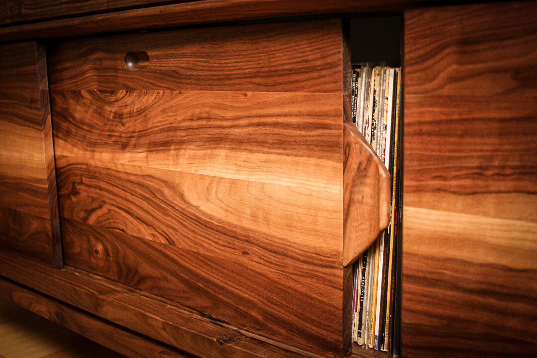 Mars Built Media Producer Credenza in Walnut