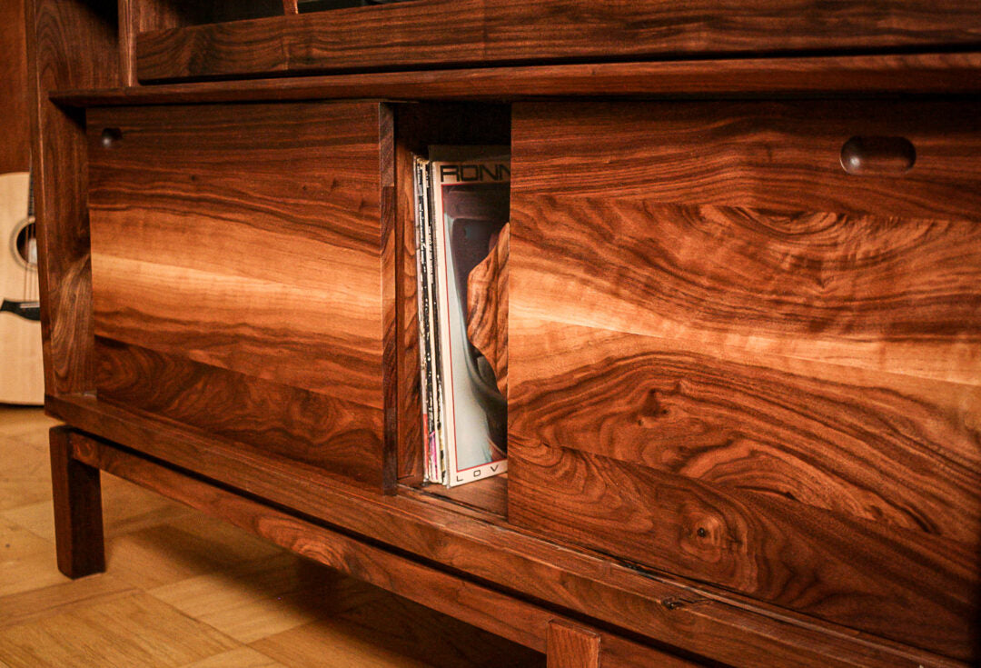 Mars Built Media Producer Credenza in Walnut