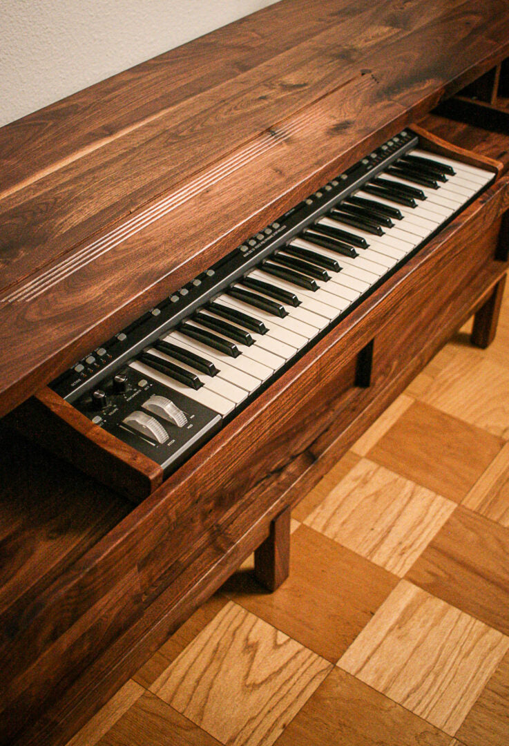 Mars Built Media Producer Credenza in Walnut