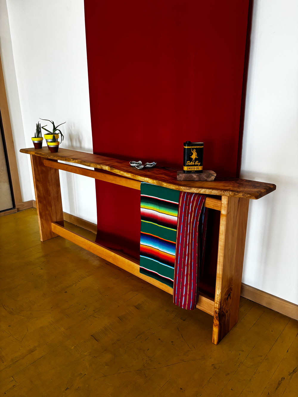 Tall Sycamore Console Table