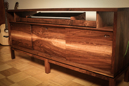 Mars Built Media Producer Credenza in Walnut
